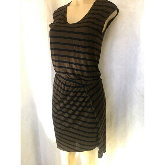 Theory Striped Genessia Fisher Sleeveless Dress S - Picture 2 of 5